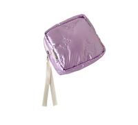 Kosmetiktasche mit Schleife, reisefreundlich, mit Schmuck-Aufbewahrungsfach, Stoff-Make-up-Tasche, a, Einheitsgröße