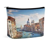 Kosmetiktasche, Motiv: Grand C in Italien, tragbare Kulturtasche, Reise-Make-up-Tasche, Make-up-Organizer, Lippenstift-Tasche für Damen, C Grande in Italien, Einheitsgröße