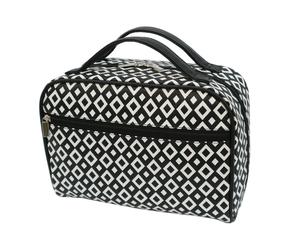 Kosmetiktasche schwarz/weiß mit Rauten 1 Stk.