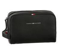 Tommy Hilfiger Herren Kulturbeutel Essential PU Washbag Kunstleder, Schwarz (Black), Einheitsgröße