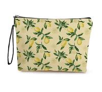 Kosmetiktasche Zitrone Schminktasche Tragbare Reise Kosmetiktasche Set,Klein Niedliche Vielseitige Geldbörse Klein, Kosmetiktasche Damen,Reißverschlusstasche Kosmetik Tasche