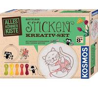 Kosmos AllesKönnerKiste Sticken Kreativ-Set, Sticken für Kinder ab 8 Jahren | schöne Stickbilder für Kinder, Geschenk für Mädchen und Jungen, kreatives Bastelset, DIY