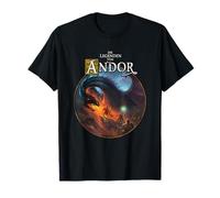 KOSMOS - Original Die Legenden von Andor T-Shirt für Fans, Herren, Schwarz, S, Klassisch, Halbarm, Pull-On, Klassische Passform, Standardlänge, Einfarbig, Baumwolle, Polyester Mischung