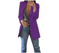 Kostüme & Blazer Für Damen, Jackett Casual Sweatblazer Damen Frühling, Open Front Tailliert Einfarbig Blaser Jacke Kurzblazer Damen Festlich Classic Bequem Blazer Leichte Sommerjacke Damen