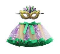 Kostüme für Kinder, Tüllrock Bunt Kinder Kurz Lila Gelb Grün Prinzessin Kleid Mädchen Regenbogen Ballettrock Verkleidung Tanzrock Haarreif Feen Ballettkleid Faschingskostüme Röcke 104 4 Jahre Cosplay