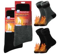 Kotashion 2 Paar Thermosocken Damen Kuschelsocken 37-42 Warme Dicke Flauschige Kuschel Rutschfest Socken Bettsocken Haussocken Wintersocken Weihnachten Geschenke Für Frauen Mädchen