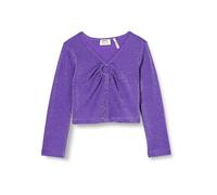 Koton Girls Crop Blouse Long Sleeve Front Shirred Gleamy V Neck Slim Fit