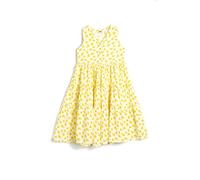 Koton Girls Dress Flower Printed Sleeveless V Neck Button Closure