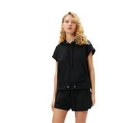 Koton Short Sleeve Sport Sweatshirt Hooded Tie Detail Modal Fabric
