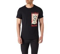 Koton Slim Fit Katze Print T-Shirt T-Shirt Herren, Schwarz (999), S
