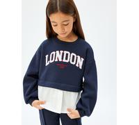 Koton Sweatshirt Rundhalsausschnitt Einsatz Von Zwei Verschiedenen Stoffen Sweatshirt 12-13A / 152-158cm