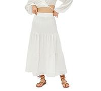 Koton Women Brode Detail Elastic Waist Midi Skirt