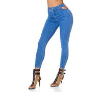 Koucla Basic High Waist Skinny Jeans mit Cutouts 42