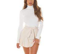 Koucla Basic Rippstrick Pullover Rollkragenpullover Strickpullover Turtle Neck One Size (Einheitsgröße)