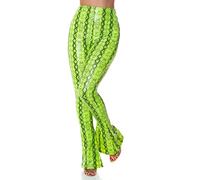 Koucla High Waist Snake Printed Leder Look Leggings mit Schlag M