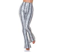 Koucla High Waist Snake Printed Leder Look Leggings mit Schlag XL