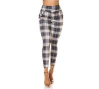 Koucla Karo Printed High Waist Business Look Treggings XL/XXL