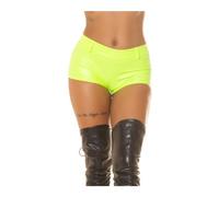 Koucla Lederlook Gogo Hotpants Kunstleder Party Shorts Kurze Hose mit Gürtelschlaufen L