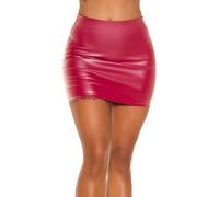 Koucla Minirock Wetlook Lederlook Rock (Bordeaux, S)