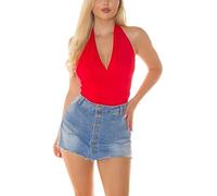 Koucla Neck Top mit tiefem V-Ausschnitt und Rückenausschnitt One Size (Einheitsgröße)