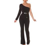 Koucla One Shoulder Business Long Jumpsuit mit Gürtel One Size (Einheitsgröße)