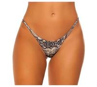 Koucla Sexy Brazilian Tanga Bikini Hose zum Binden in Schlangen-Optik 36 (S)