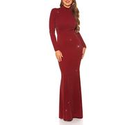 Koucla Sexy Red-Carpet Kleid mit Wow! Rückenansicht, Farbe:Bordeaux, Größe:S