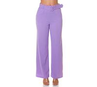 Koucla Straight Leg High Waist Business Stoff Hose mit Gürtel M