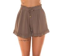Koucla Sweet Sommer Shorts mit hoher Taille und Rüschen L/XL