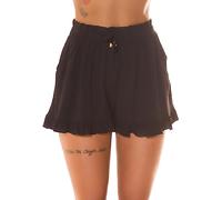 Koucla Sweet Sommer Shorts mit hoher Taille und Rüschen L/XL