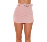 Koucla Uni High Waist Culottes Hosenrock Minirock Shorts mit Gürtel One Size (Einheitsgröße)