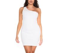 Koucla Uni One Shoulder Feinripp Minikleid One Size (Einheitsgröße)