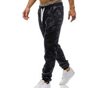 KOUYA Herren Hosen Hose Sporthose Trainingshose Cargo Pants Camouflage Jogging Jogginghose Sweatpants Jogger Mode Freizeit Laufen Elastische Beinabschluss