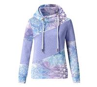 KOUYA Hoodie Damen Weihnachten Kapuzenpullover Frauen Pullover Sweatshirt Winter Slim Fit Freizeit Sport Langarmshirt Hoodies Training Pulli Streetwear