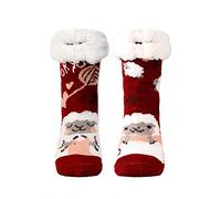 KOUYA Weihnachts Geschenke Kuschelsocken Winter Superweiche Warme Fuzzy Anker Damen Slipper Socken Damen Kuschelig Haussocken Damen mit Teddyfutter und Anti Rutsch Noppen