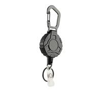 kowaku Einziehbarer Schlüsselanhänger, Ausweishalter mit 23,62 Zoll Stahlkordel, tragbarer Ausweishalter mit Rollenclip für Camping, Wandern im Freien