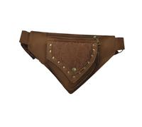 kowaku Hüftgurt Taillenbeutel Handtasche Cosplay -Gürtelbeutel Brieftasche Oberschenkel Drop Beinbeutel mittelalterlicher Gürtelbeutel für Festival, Braun