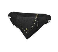 kowaku Hüftgurt Taillenbeutel Handtasche Cosplay -Gürtelbeutel Brieftasche Oberschenkel Drop Beinbeutel mittelalterlicher Gürtelbeutel für Festival, Schwarz