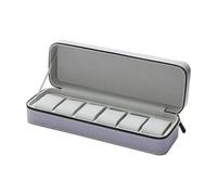 kowaku Uhrenbox Organizer Reißverschluss Uhrenbox, Luxus Container Uhrenetui, Uhren Organizer Schmuck und Uhrenhalter, 6 Standort