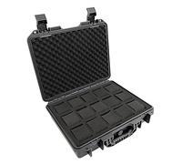 kowaku Watch Suitcase Uhrenbehälter Reise Koffer Uhrenhalter Schmuckaufbewahrung Hartschale mit Griff Und Schloss für Büro Zuhause Geschenk Uhrensammler, D Schwarz mit 15