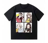 Kpop BP Jump 2025 T-Shirts, Pink Girl Band Kleidung, Süße Anime Grafik T-Shirts, Hochwertige Baumwoll Sommer Tops, Bequeme Y2K T-Shirts