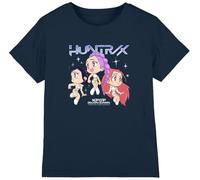 Kpop Demon Hunters - Huntrix Chibi Group Kids T Shirt, Navy, 5-6