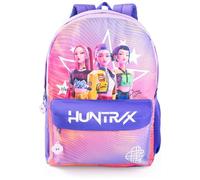 KPop Demon Hunters Huntrix Mädchenrucksack, pink | Schulrucksack mit Cartoon-Motiv und Reißverschluss | HUNTRAX Streetwear-Rucksack für Kinder | K-Pop Demon Hunters Merchandise
