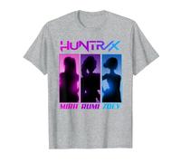 KPop Demon Hunters Huntrix Spotlights T-Shirt, Herren, Grau Meliert, 3XL
