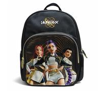 KPop Demon Hunters Rucksack 36 cm, Huntrix Schulrucksack, Schwarz und Gold | Offiziell lizenziertes K-Pop-Merch, leichter Rucksack, gepolsterte Träger, Laptopfach, by Blue Sky Studios