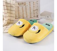 Kpop Herren Damen BT21 Chimmy Plüsch Hausschuhe BTS Warm Slippers Gelb Größe36-42