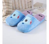 Kpop Herren Damen BT21 Mang Plüsch Hausschuhe BTS Warm Slippers Blau Größe36-42