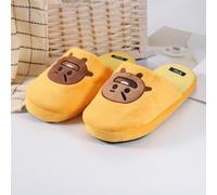Kpop Herren Damen BT21 Shooky Plüsch Hausschuhe BTS Warm Slippers Gelb Größe36-42