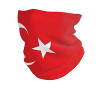 KQISANGM Türkische Flaggen Halswärmer Schlauchschal Snood Bandana Herren Damen Nahtlos Mod Biker Gaiter Nationalflaggen Stirnband Unisex Zum Laufen Radfahren Wandern