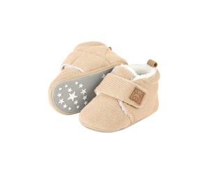 Krabbelschuhe Baby Strick Gr. 20, beige | Sterntaler